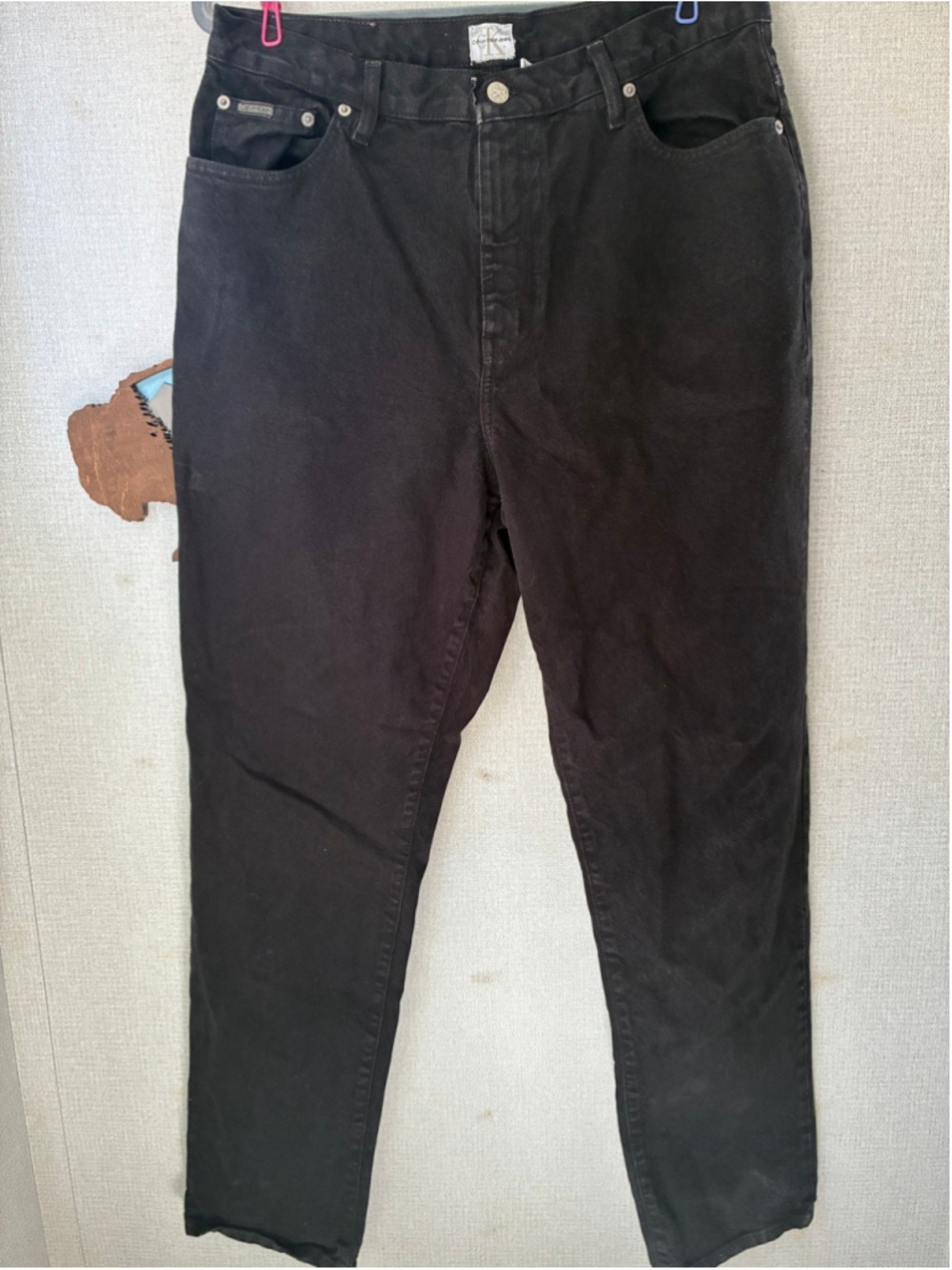 Vintage 90s Y2K Women's Calvin Klein Straight Leg Jeans Black Size 16